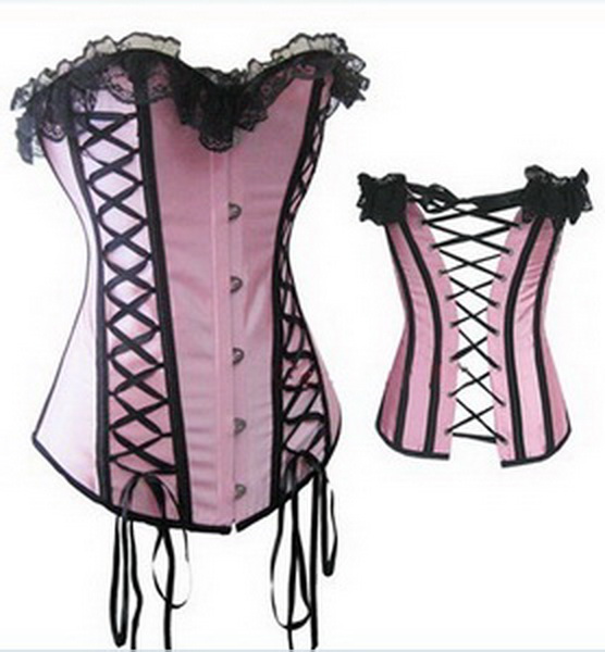 Pink Satin Corset